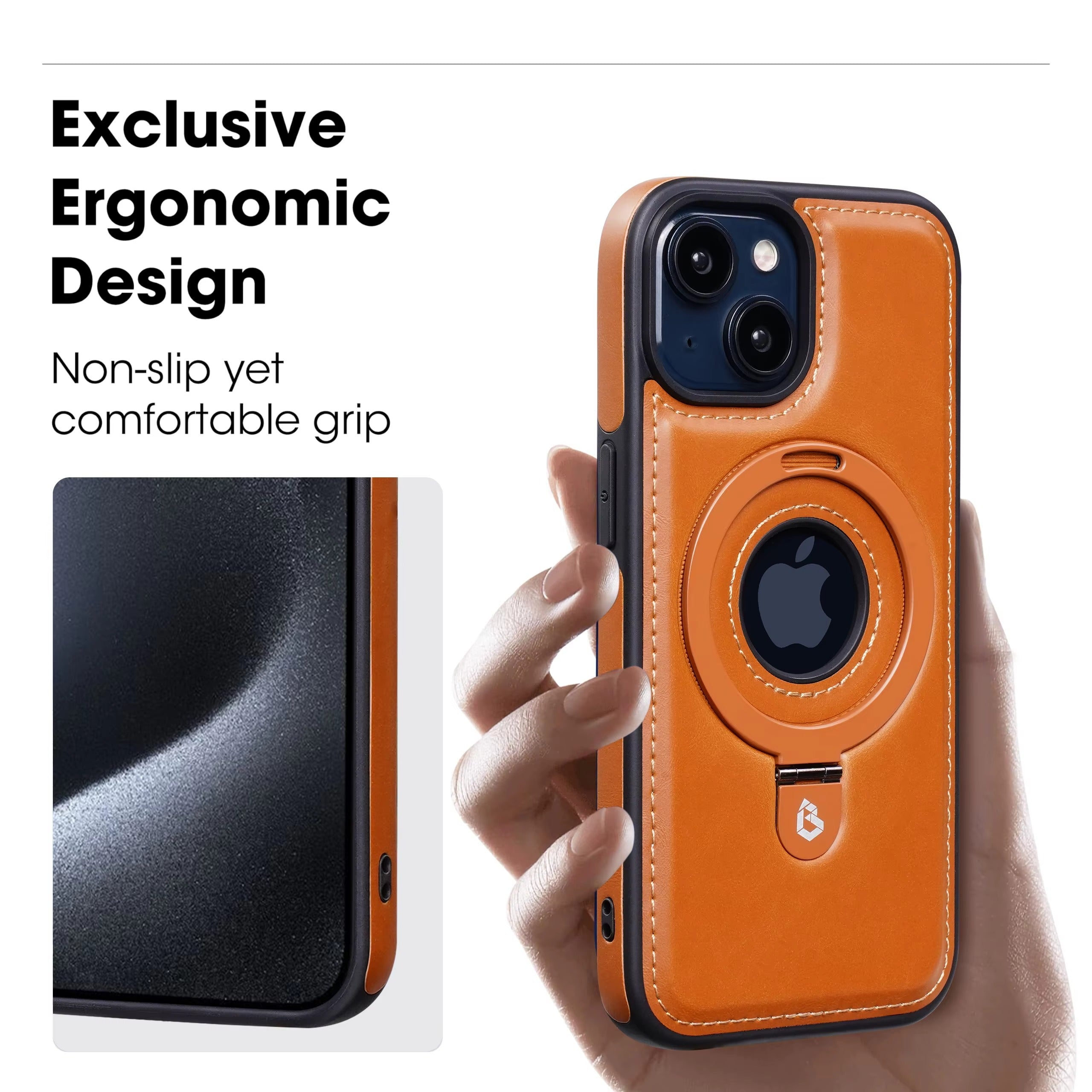 Luxury Leather Apple iPhone Case, MagSafe Compatible, Ultra Thin Magnetic Shockproof Full Protection