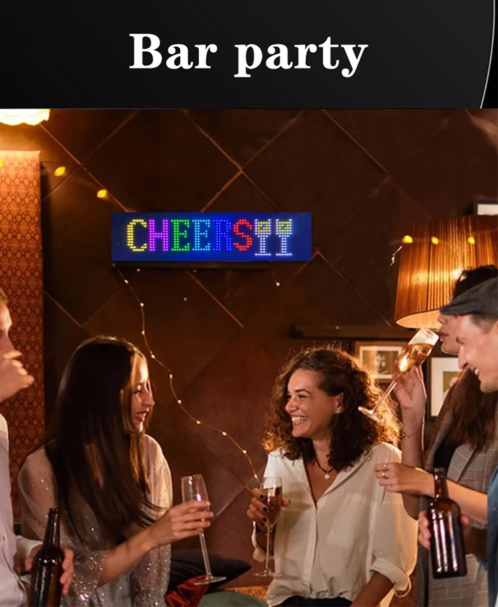 High Quality Flexible LED Matrix Panel with Bluetooth App Control, USB 5V Programmable Display Sign for Car, Storefronts