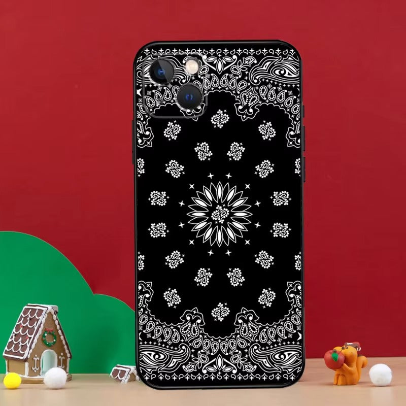 Luxury Apple iPhone Case, MagSafe Compatible, Camera Lens and Screen Protection, Ultra Thin, Shockproof, Magnetic, Full All Around Protection, Bandana Paisley Cover