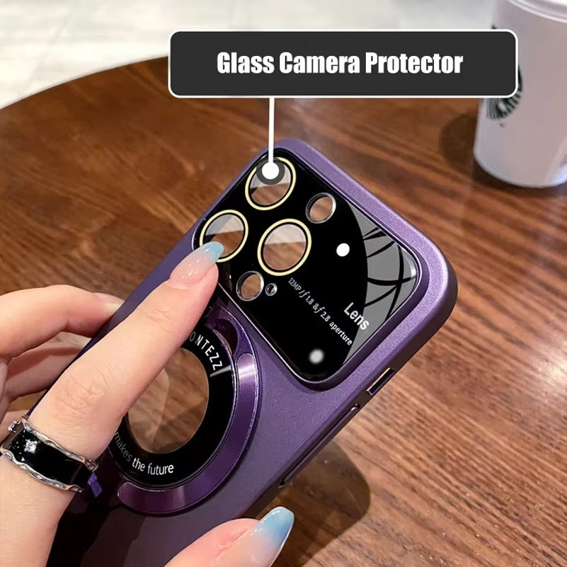 Premium Apple iPhone Case, MagSafe Compatible, Camera Lens and Screen Protection, Ultra Thin, Shockproof, Magnetic, Full All Around Protection, Magnetic Bracket Cover