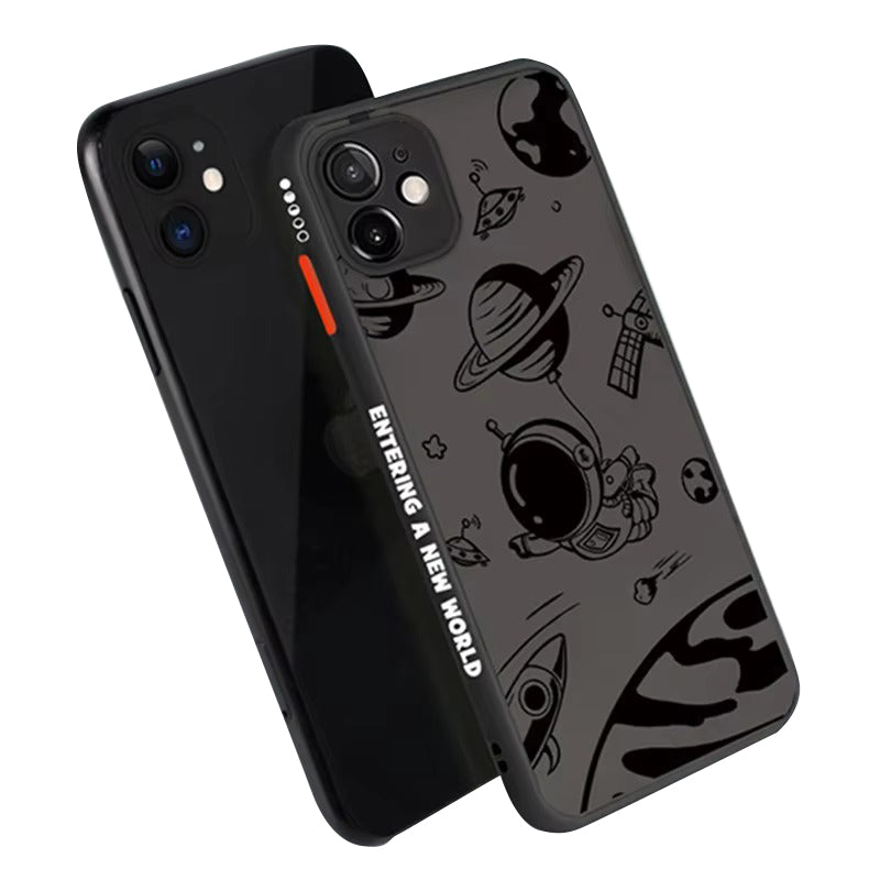 Robust Apple iPhone Case, MagSafe Compatible, Ultra Thin Screen Protection, Acrylic Matte Shell Featuring Astronaut Art
