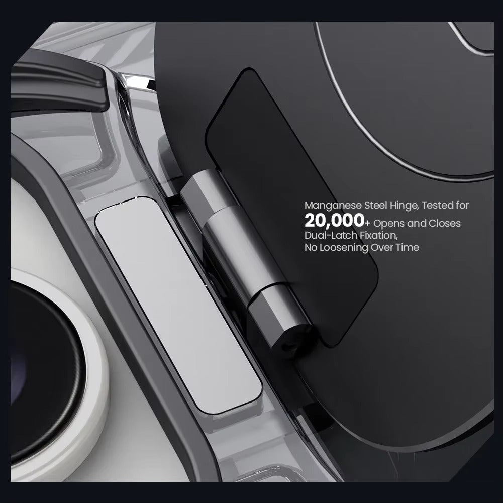 High Quality Apple iPhone Case Ultra Thin Shockproof Magnetic Full All Around Protection Cover with Transparent Holder Design