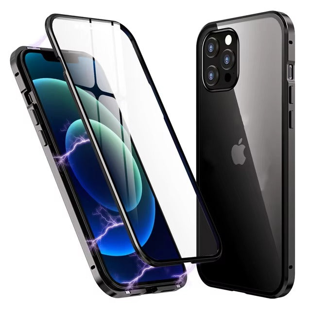 Premium Apple iPhone Case Compatible, Camera Lens & Screen Protection, Ultra Thin Magnetic Full All Around Protection Cover