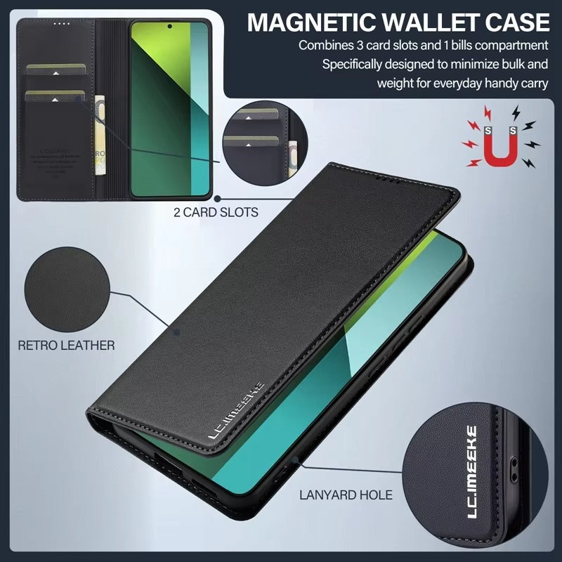 Luxury Apple iPhone Case, MagSafe Compatible, Camera Lens and Screen Protection, Ultra Thin, Shockproof, Magnetic, Full All Around Protection, Leather Flip Magnetic Cover