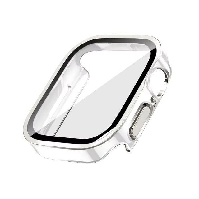 Premium Glass Screen Protector Case – Full Coverage, Straight Edge, Snap-On Protective Cover for 40mm to 49mm Smartwatches