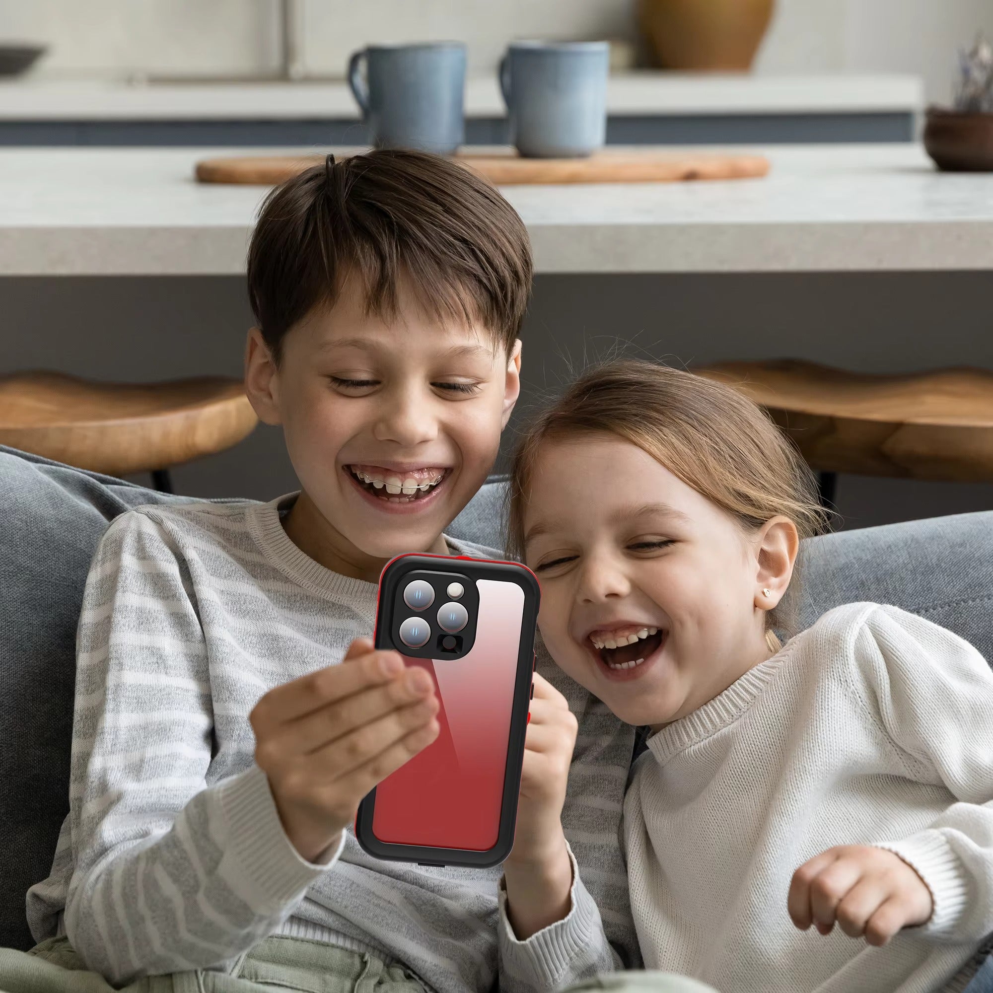 High Quality Apple iPhone Case MagSafe Compatible, Camera Lens & Screen Protection, Ultra Thin Shockproof Magnetic Full All Around Protection Cover with IP68 Transparent Rope Design