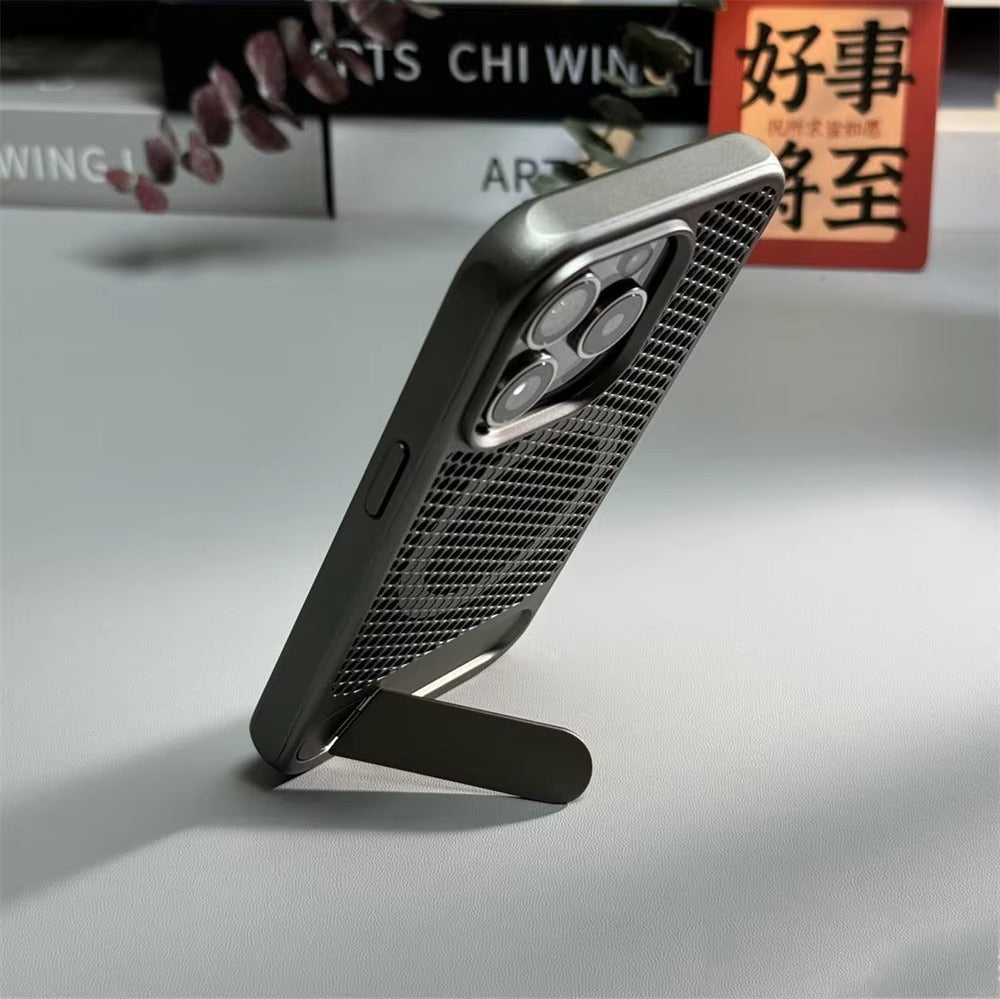 Luxury Apple iPhone Case, MagSafe Compatible, Camera Lens & Screen Protection, Ultra Thin, Shockproof, Magnetic Full All Around Cover – Breathable Heat Dissipation Case with Titanium Hard Back & Wireless Charging Support