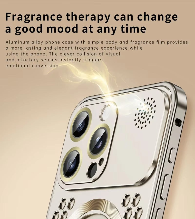 High Quality Apple iPhone Case, MagSafe Compatible, Camera Lens & Screen Protection, Ultra Thin, Shockproof, Magnetic Full All Around Cover – Metal Heat Dissipation Case with Magnetic Aluminum Back for Enhanced Cooling