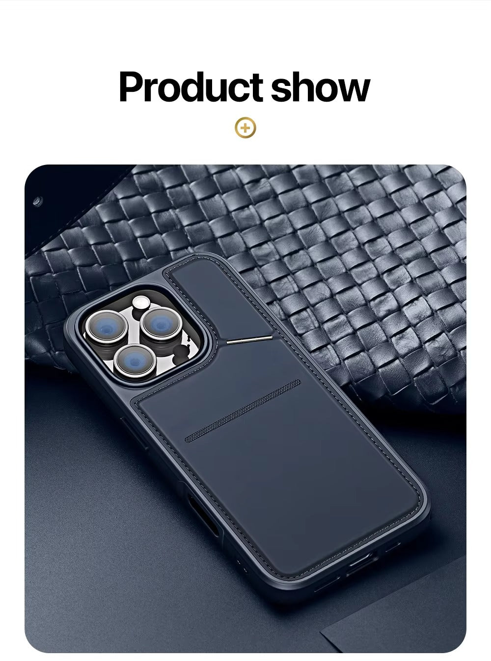 Premium Apple iPhone Case, MagSafe Compatible, Camera Lens and Screen Protection, Ultra Thin, Shockproof, Magnetic, Full All Around Protection, 3-in-1 Business Card Cover