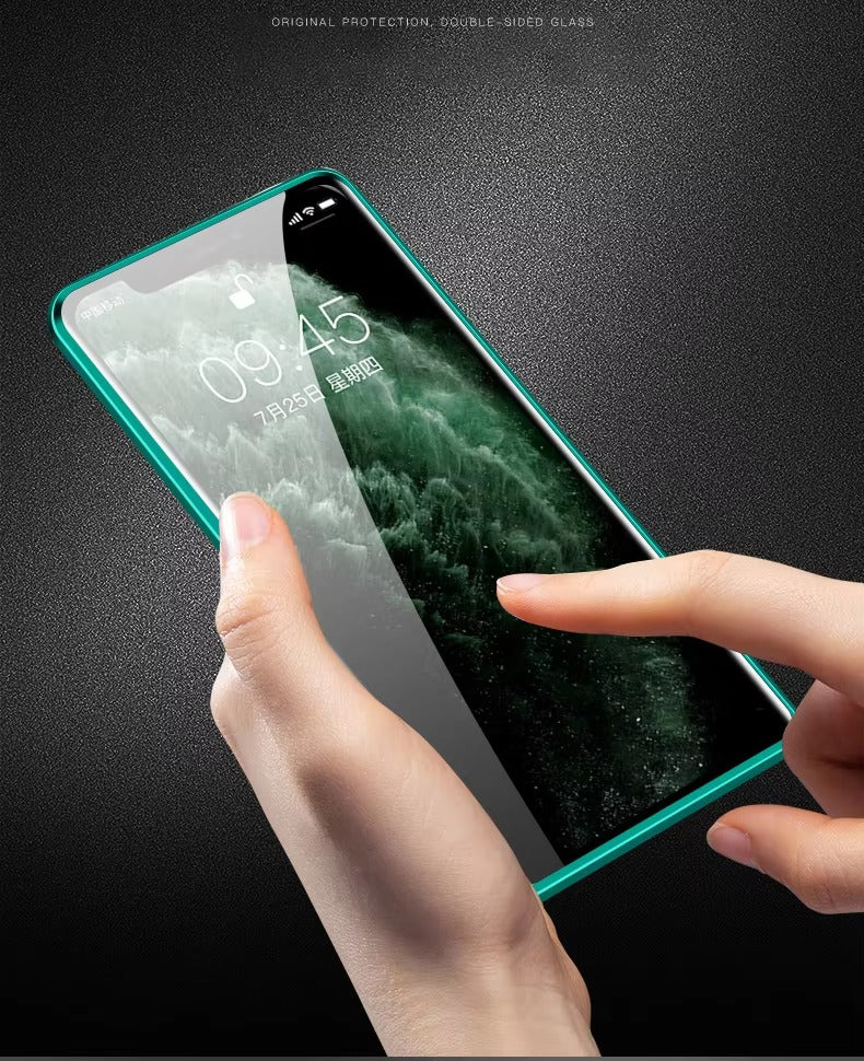 Premium Apple iPhone Case, MagSafe Compatible, Camera Lens & Screen Protection, Ultra Thin, Shockproof, Magnetic Full All Around Cover – Anti-Peeping Tempered Glass Case with Magnetic Metal Bumper & Privacy Protection