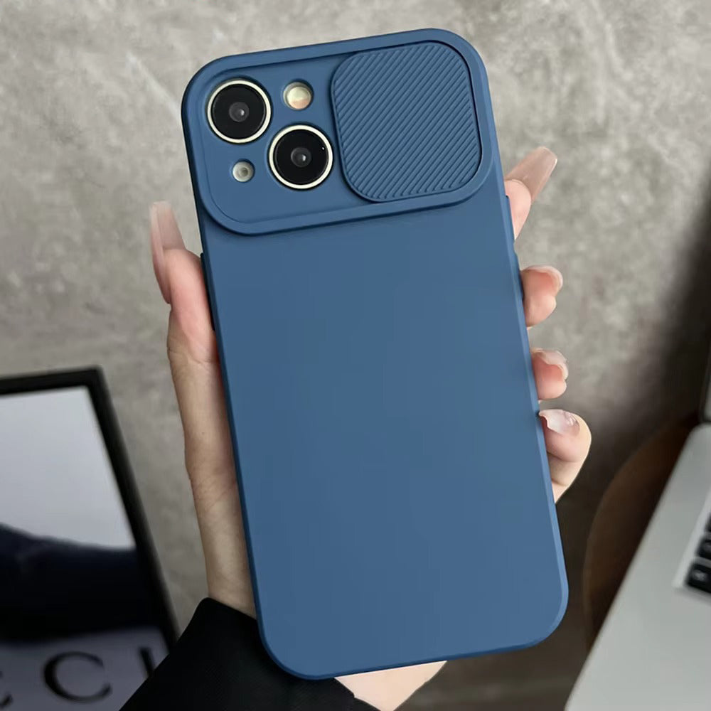 High Quality Apple iPhone Case Ultra Thin Shockproof Magnetic Full All Around Protection Cover with Sliding Camera Armor Back