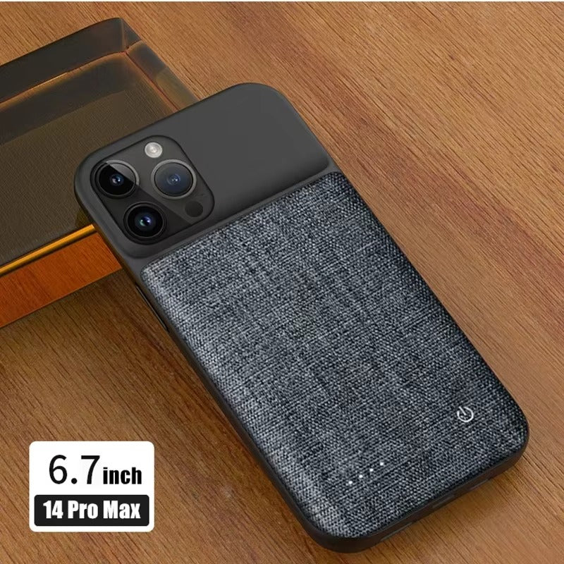 Premium Apple iPhone Case MagSafe Compatible, Camera Lens & Screen Protection, Ultra Thin Shockproof Magnetic Full All Around Protection Cover with 10000mAh Oxford Battery