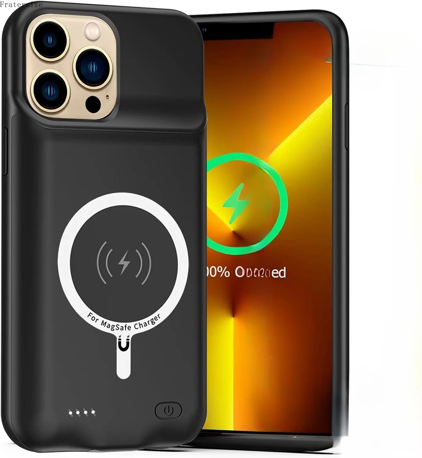 Premium Apple iPhone Case MagSafe Compatible, Camera Lens & Screen Protection, Ultra Thin Shockproof Magnetic Full All Around Protection Cover with 10000mAh Wireless Charger