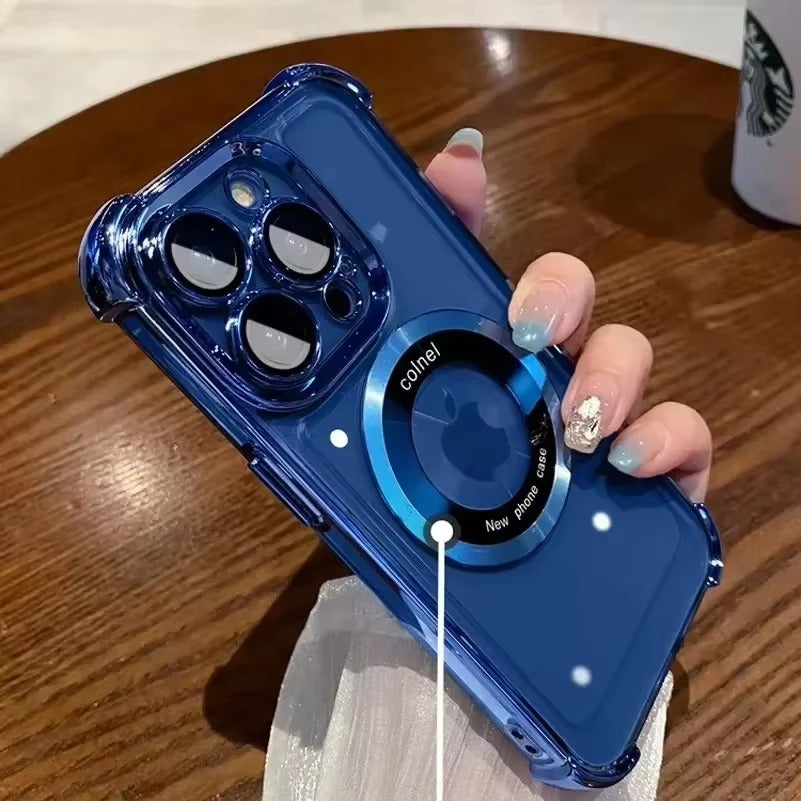 Premium Apple iPhone Case Camera Lens & Screen Protection, Ultra Thin Shockproof Magnetic Full All Around Protection Cover