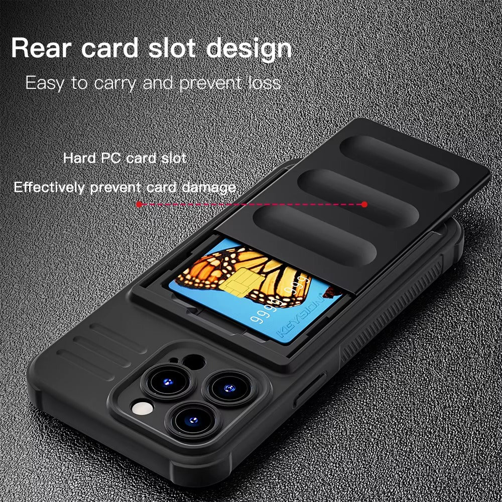 Robust Apple iPhone Case, MagSafe Compatible, Camera Lens and Screen Protection, Ultra Thin, Shockproof, Magnetic, Full All Around Protection, Slide Card Armor Cover