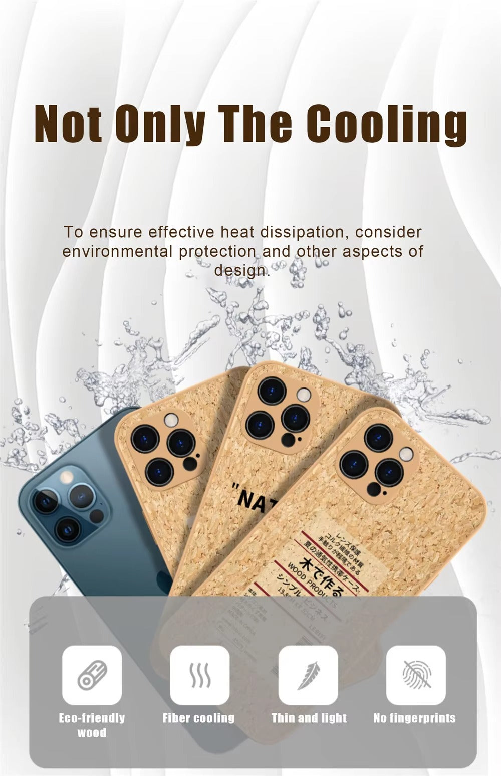 Luxury Apple iPhone Case, MagSafe Compatible, Camera Lens and Screen Protection, Ultra Thin, Shockproof, Magnetic, Full All Around Protection, Cork Wood Soft Cover