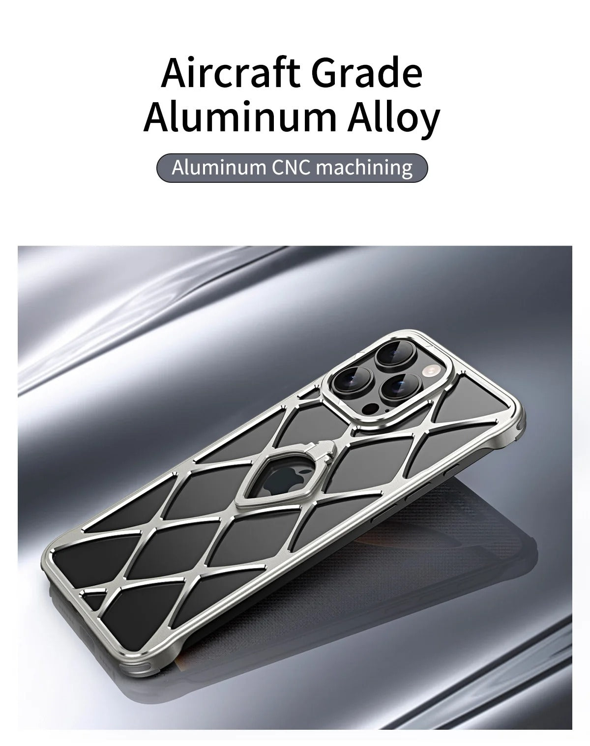 Luxury Apple iPhone Case, MagSafe Compatible, Camera Lens & Screen Protection, Ultra Thin, Shockproof, Magnetic Full All Around Cover – Ultra-Light Metal Bracket Case with Heat Dissipation & Shockproof Design