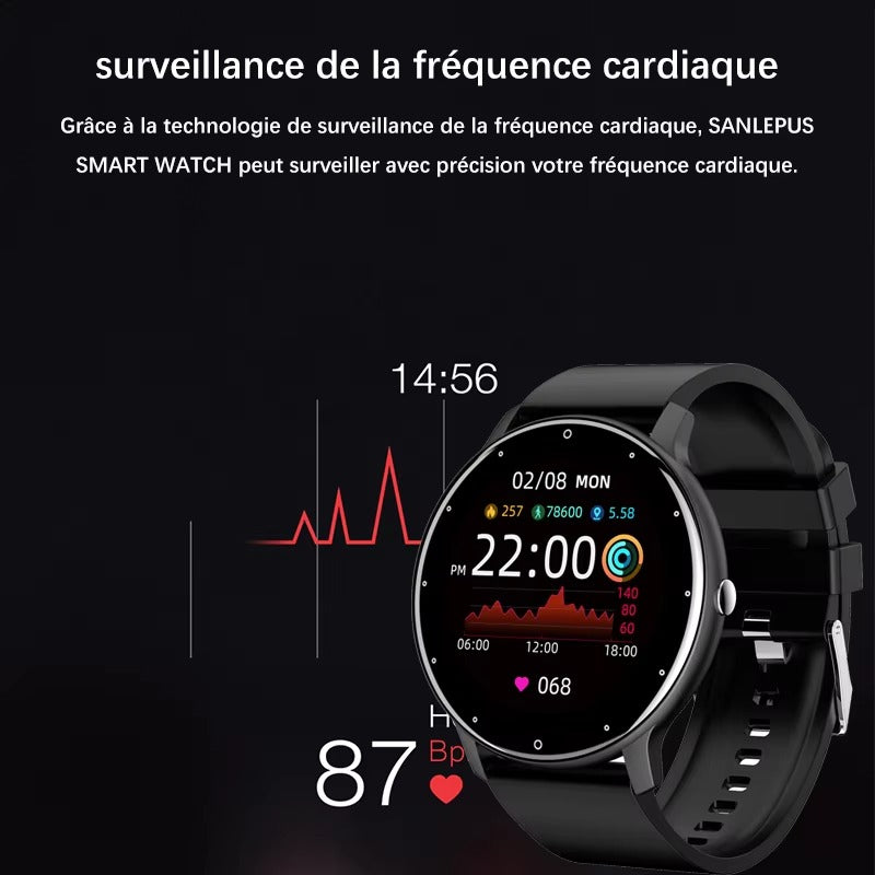 Premium Smartwatch for iPhone – Full Touchscreen Fitness Tracker with Bluetooth, Heart Rate Monitor, IP67 Waterproof