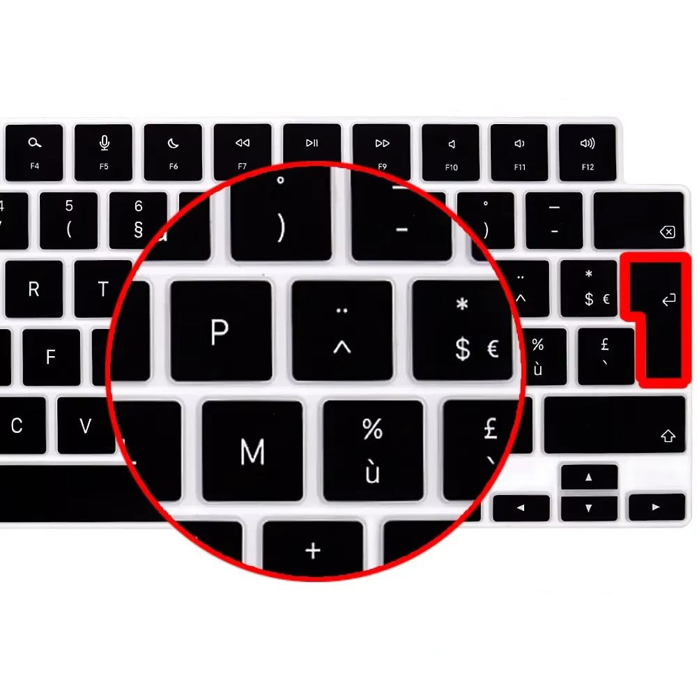 Premium Keyboard Cover for MacBook Air and Pro – Soft Touch Silicone Skin for 12, 13, 13.6, 15, 16 Inch Laptops, Compatible with UK/US Layout, M2/M3 Chip