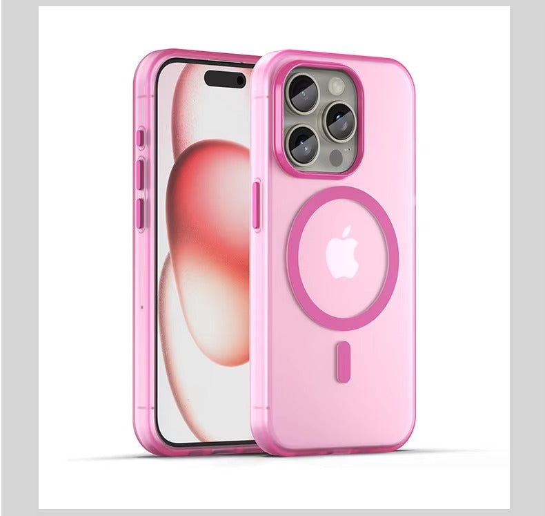 Luxury Apple iPhone Case, MagSafe Compatible, Camera Lens & Screen Protection, Ultra Thin, Shockproof, Magnetic Full All Around Cover – Matte TPU Bumper Case with Wireless Charging Support & Magnetic Snap Fit