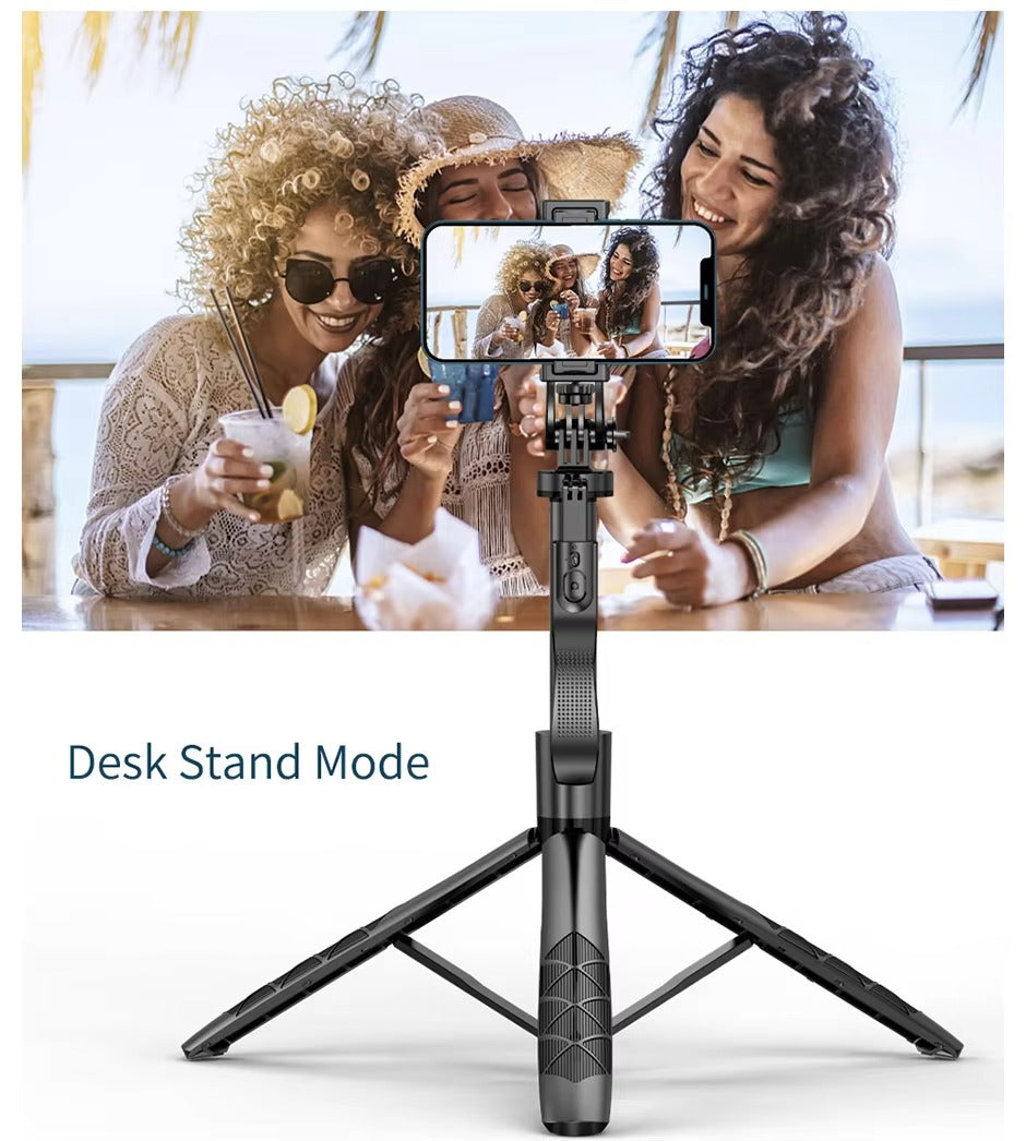 High Quality, Wireless Selfie Stick Tripod – Foldable, Steady Monopod Stand for Apple iPhone, Action Cameras, Live Shooting.