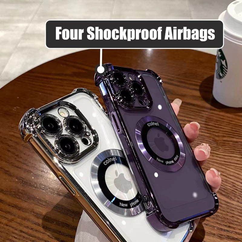 Premium Apple iPhone Case Camera Lens & Screen Protection, Ultra Thin Shockproof Magnetic Full All Around Protection Cover