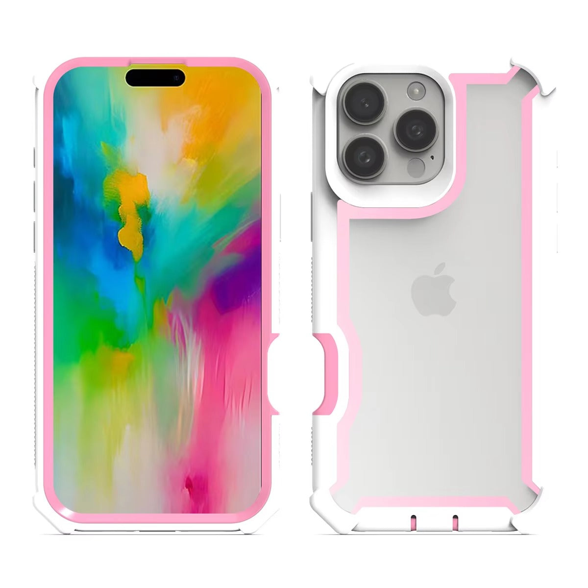 Robust Apple iPhone Case, MagSafe Compatible, Camera Lens & Screen Protection, Ultra Thin, Shockproof, Magnetic Full All Around Cover – Rugged Hybrid TPU Case with Transparent Silicone Back & Hard PC Bumper Frame