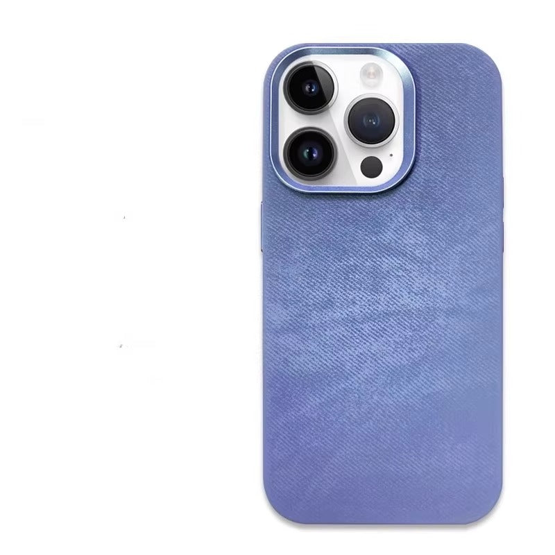 Premium Apple iPhone Case MagSafe Compatible, Camera Lens & Screen Protection, Ultra Thin Shockproof Magnetic Full All Around Protection Cover with Fiber Leather Back