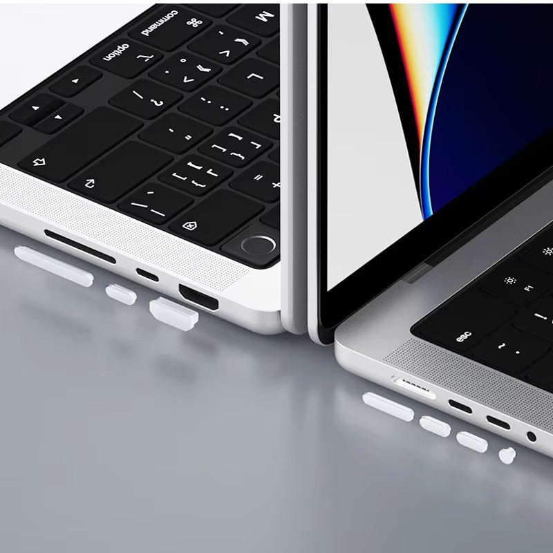 High-Quality Silicone Dust Plug Set for MacBook Pro – Anti-Dust Stopper Cover for 14, 16 Inch Laptops, M3, M4 Chip Compatible, Port Protection Accessories