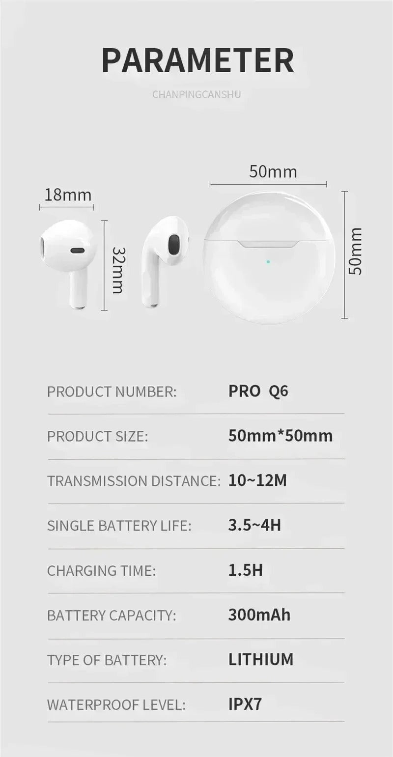Premium TWS Wireless Earbuds with Mic – Bluetooth 5.0, Noise Cancelling, Touch Control, Long Battery Life, HiFi Stereo Earphones for iOS & Android