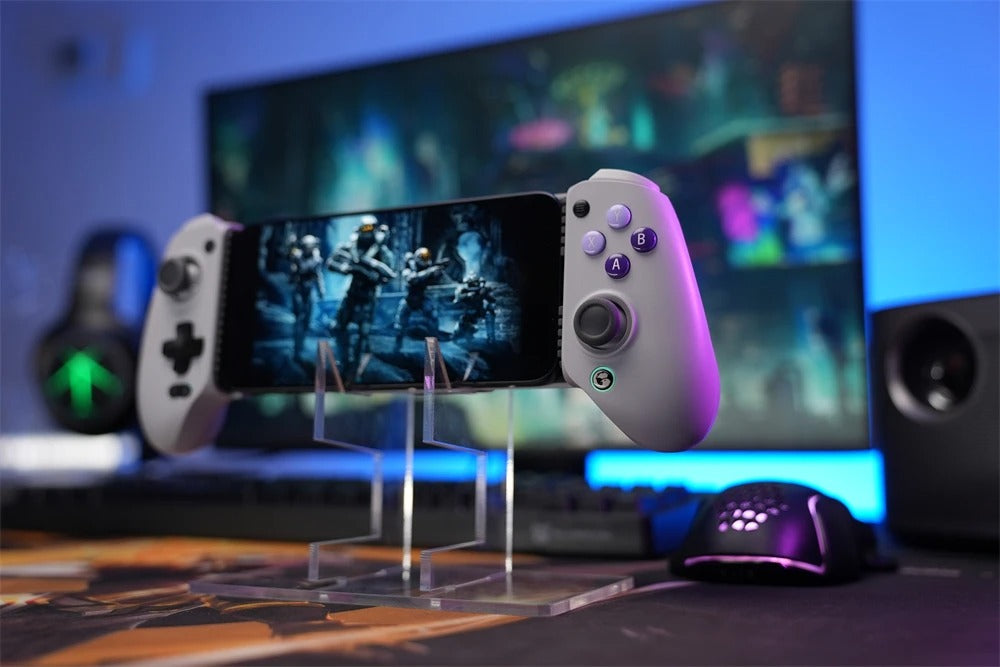 Premium Mobile Game Controller for iPhone, Hall Effect Joystick Gamepad, Wireless Stretchable Design for Apple Devices