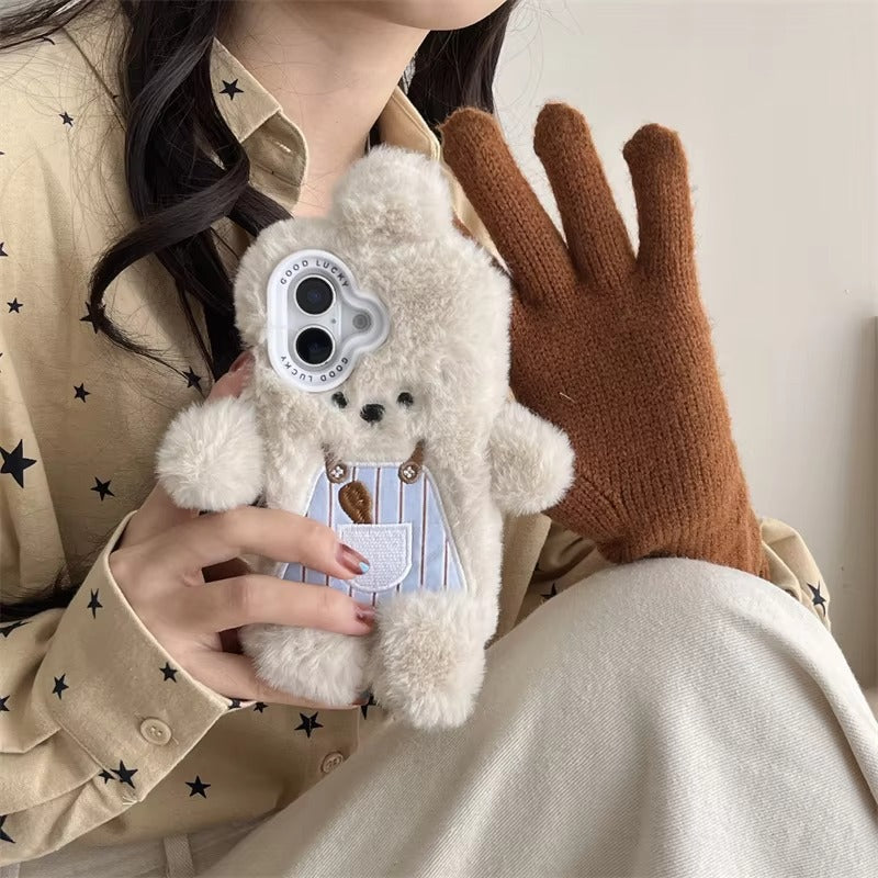 Luxury Apple iPhone Case, MagSafe Compatible, Camera Lens and Screen Protection, Ultra Thin, Shockproof, Magnetic, Full All Around Protection, Fluffy Rabbit Fur Cover