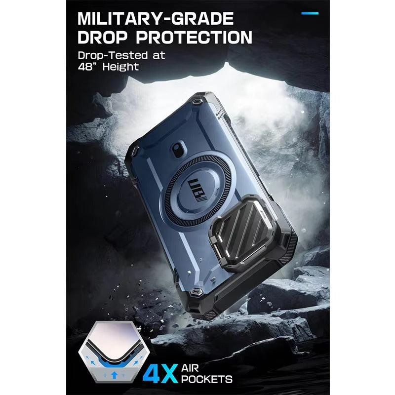 Robust Apple iPhone Case, MagSafe Compatible, Ultra Thin Magnetic Shockproof Cover with Camera Lens Shield, Kickstand Frame