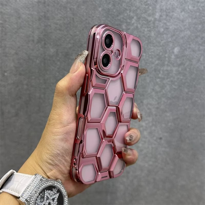 Luxury Apple iPhone Case, MagSafe Compatible, Camera Lens & Screen Protection, Ultra Thin, Shockproof, Magnetic Full All Around Cover – Clear Electroplated TPU Case with Football Design & Wrist Hand Chain