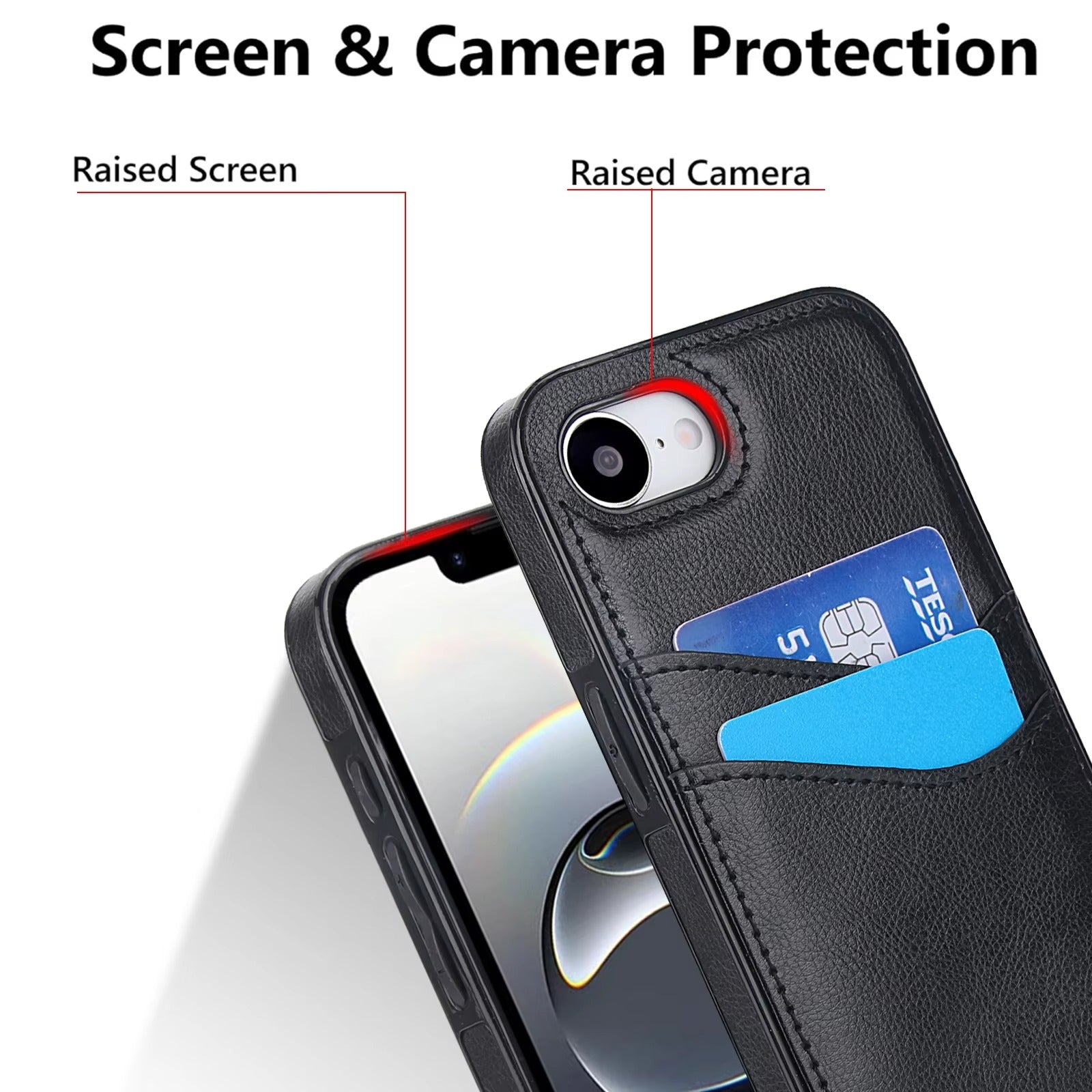 Premium Apple iPhone Case, MagSafe Compatible, Camera Lens and Screen Protection, Ultra Thin, Shockproof, Magnetic, Full All Around Protection, Leather Card Wallet Cover