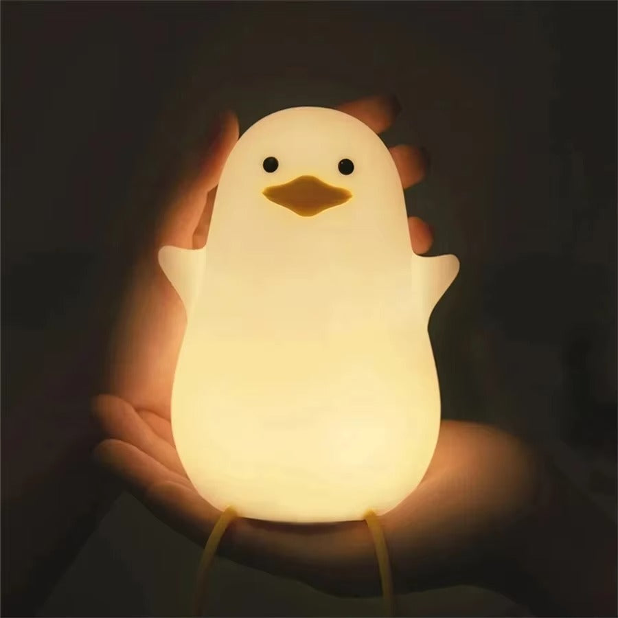 Premium Cute Animal LED Night Light – Touch Sensor, USB Rechargeable Silicone Lamp, 3 Brightness Levels, 30-Min Timer, Bedside Kids Room Decor, Portable & Soft Glow