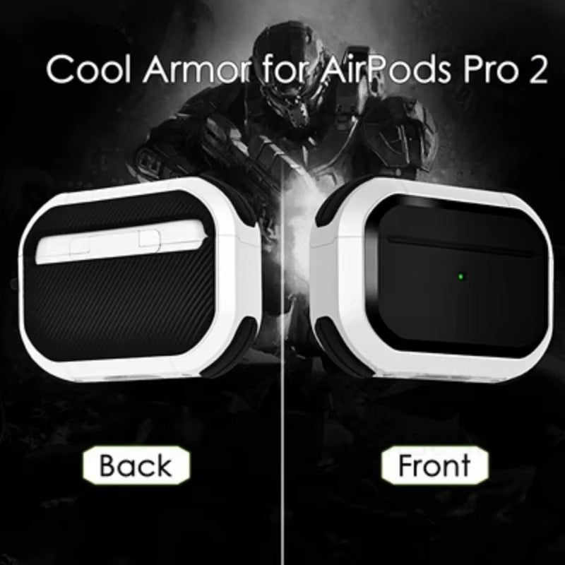 Robust Armor Case for AirPods 4, Pro (USB-C) – Full-Body Protective Earphone Cover for Men, Anti-Slip Design, Shockproof Shell for Pro 2, 3 Wireless Charging