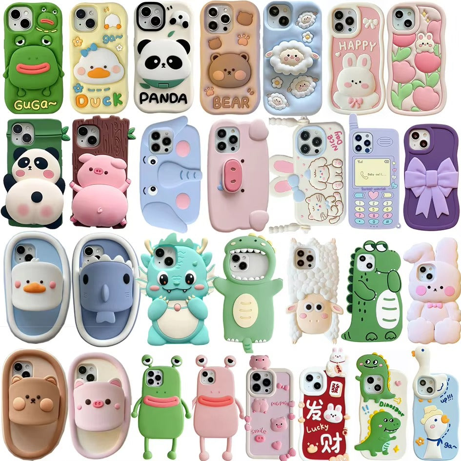 Premium Apple iPhone Case, MagSafe Compatible, Camera Lens and Screen Protection, Ultra Thin, Shockproof, Magnetic, Full All Around Protection, 3D Cartoon Kid Gift Cover