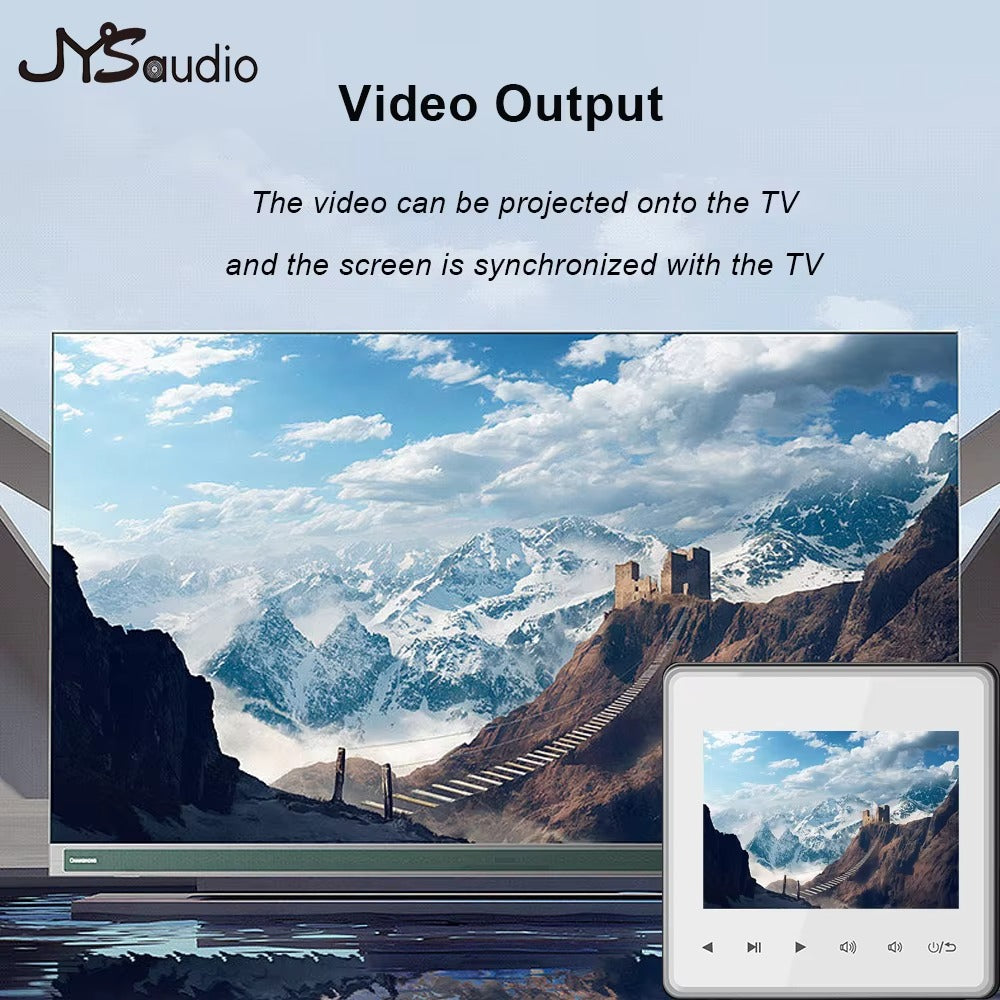 Premium Bluetooth Wall Amplifier for iPhone, 2.8" HD Touchscreen Music Control Panel, Smart Home Stereo System with FM, AUX,