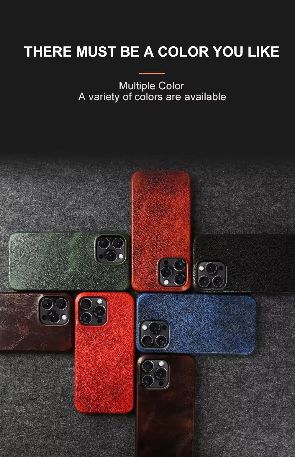 Luxury Genuine Leather Apple iPhone Case, MagSafe Compatible, Ultra Thin Magnetic and Durable Back Shell Design