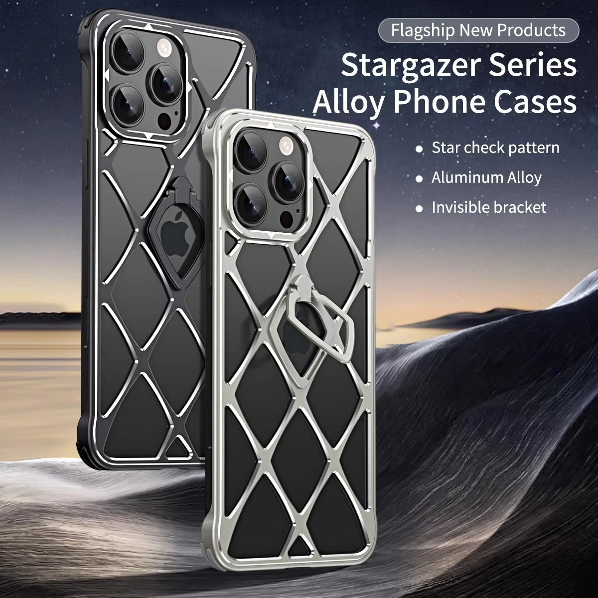 Luxury Apple iPhone Case, MagSafe Compatible, Camera Lens & Screen Protection, Ultra Thin, Shockproof, Magnetic Full All Around Cover – Ultra-Light Metal Bracket Case with Heat Dissipation & Shockproof Design