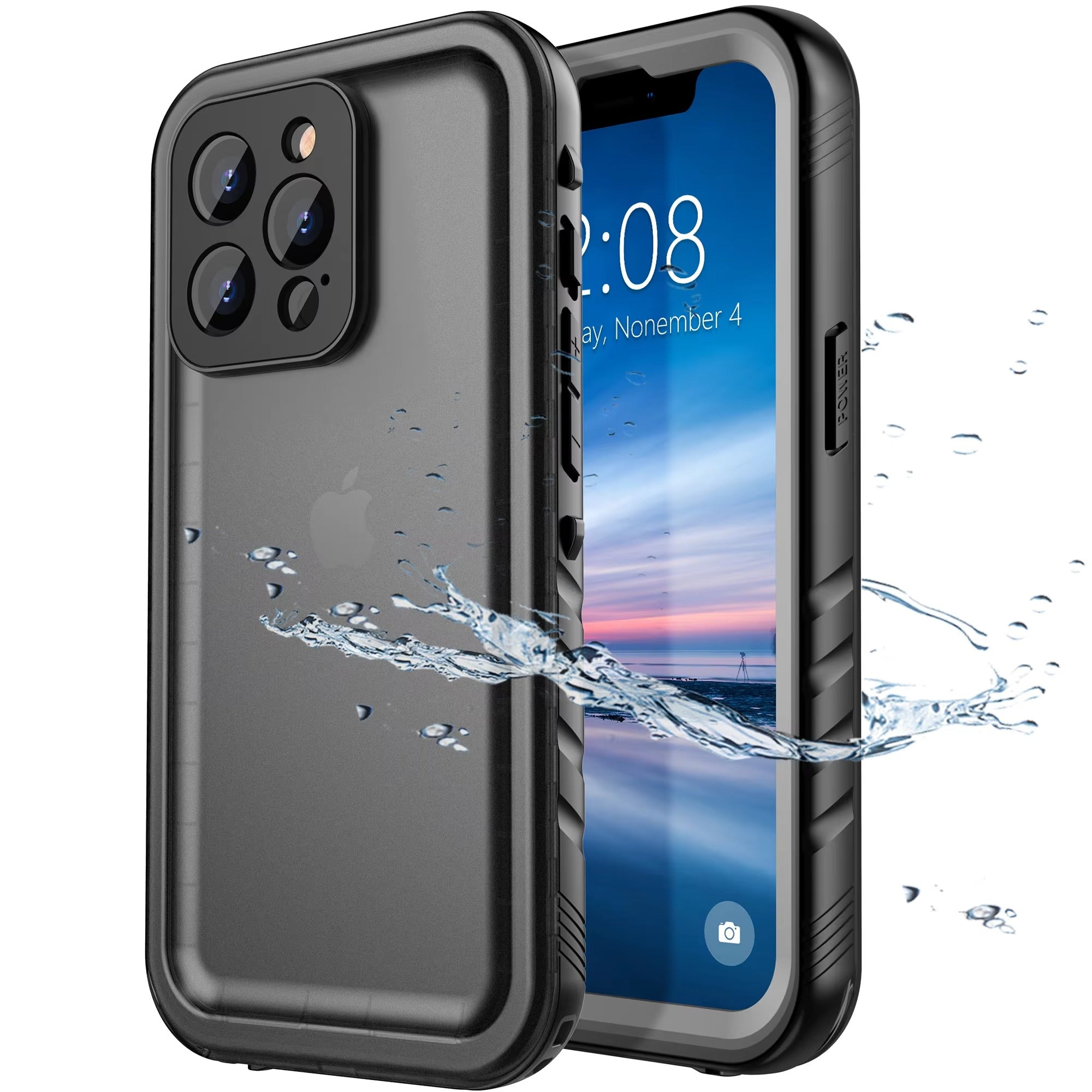Premium Apple iPhone Case MagSafe Compatible, Camera Lens & Screen Protection, Ultra Thin Shockproof Magnetic Full All Around Protection Cover with Waterproof Strap for Diving