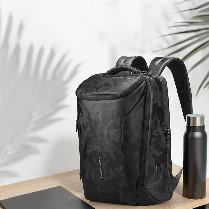 High Quality Waterproof Laptop Backpack for Men, USB Charging Travel Bag, Business Tech Rucksack Fits 17" MacBook