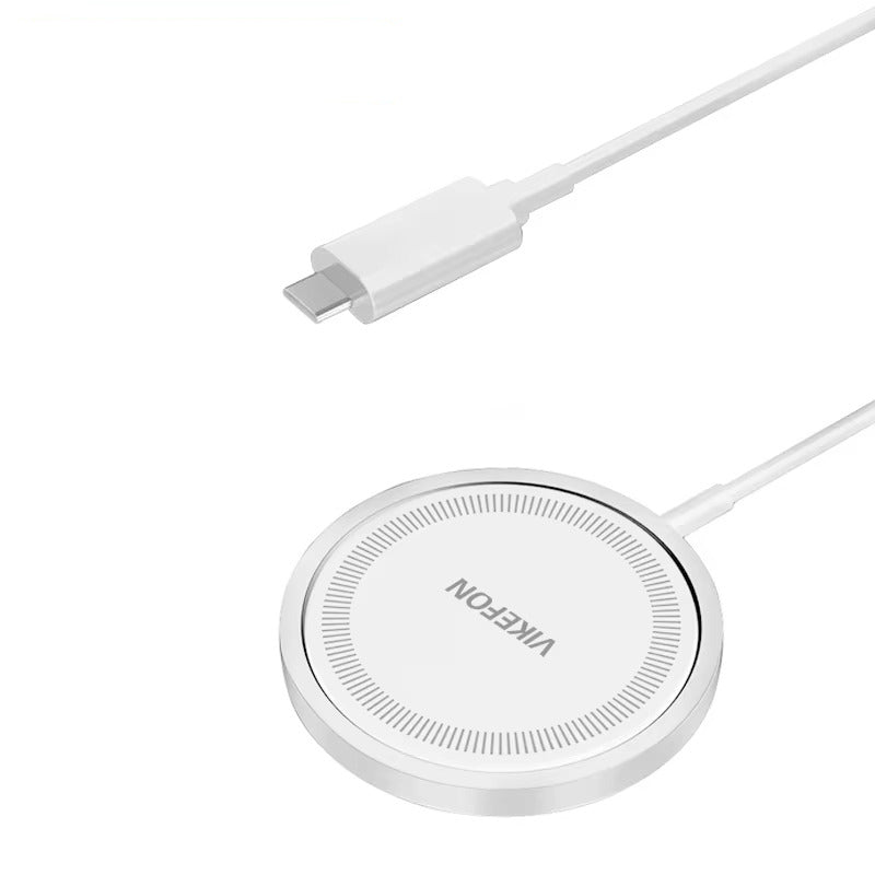 Premium Magnetic Wireless Charger Pad 30W Fast Charging – USB-C & USB-A Dual Input, Strong Magnetic Hold, Case-Friendly, Ultra-Thin Design for Phones