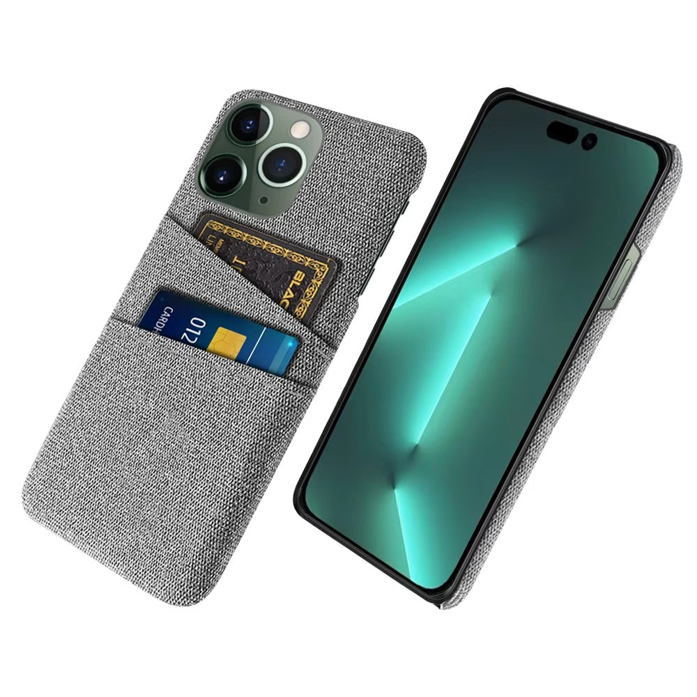 Premium Apple iPhone Case, MagSafe Compatible, Camera Lens and Screen Protection, Ultra Thin, Shockproof, Magnetic, Full All Around Protection, Dual Card Fabric Cover