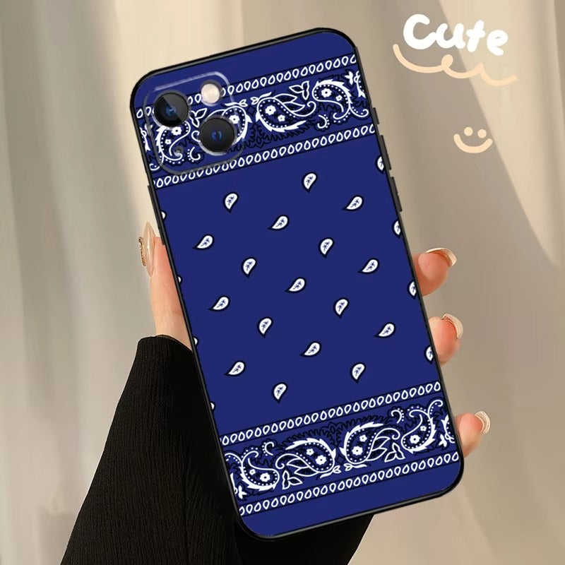Luxury Apple iPhone Case, MagSafe Compatible, Camera Lens and Screen Protection, Ultra Thin, Shockproof, Magnetic, Full All Around Protection, Bandana Paisley Cover