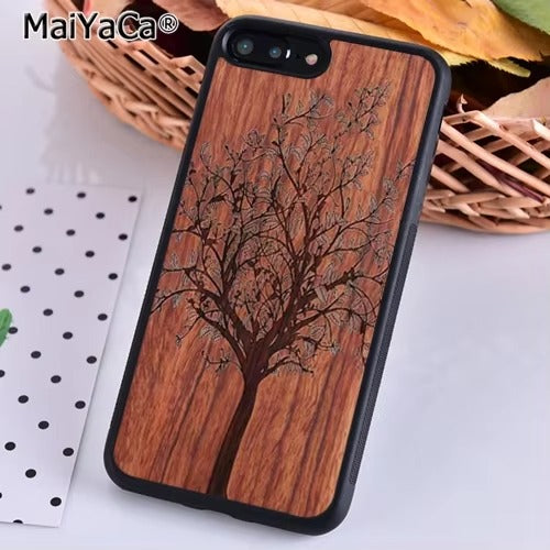 Luxury Apple iPhone Case, MagSafe Compatible, Camera Lens Protection, Magnetic, Full All Around Protection, Bamboo Wood Cover