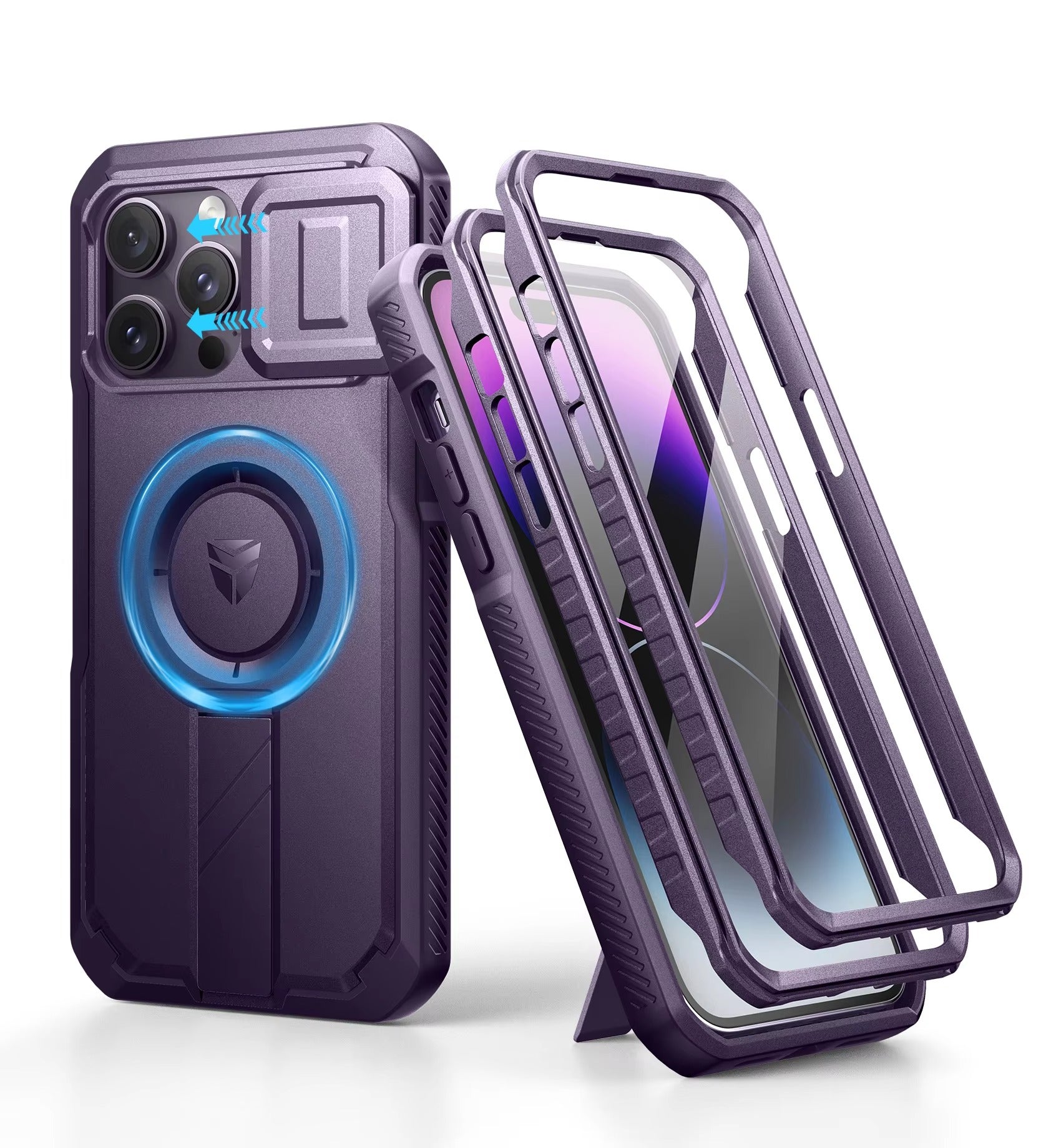 Robust Apple iPhone Case, Camera Protection, Screen Protection, Ultra Thin, Shockproof, Magnetic, Full All Around Protection