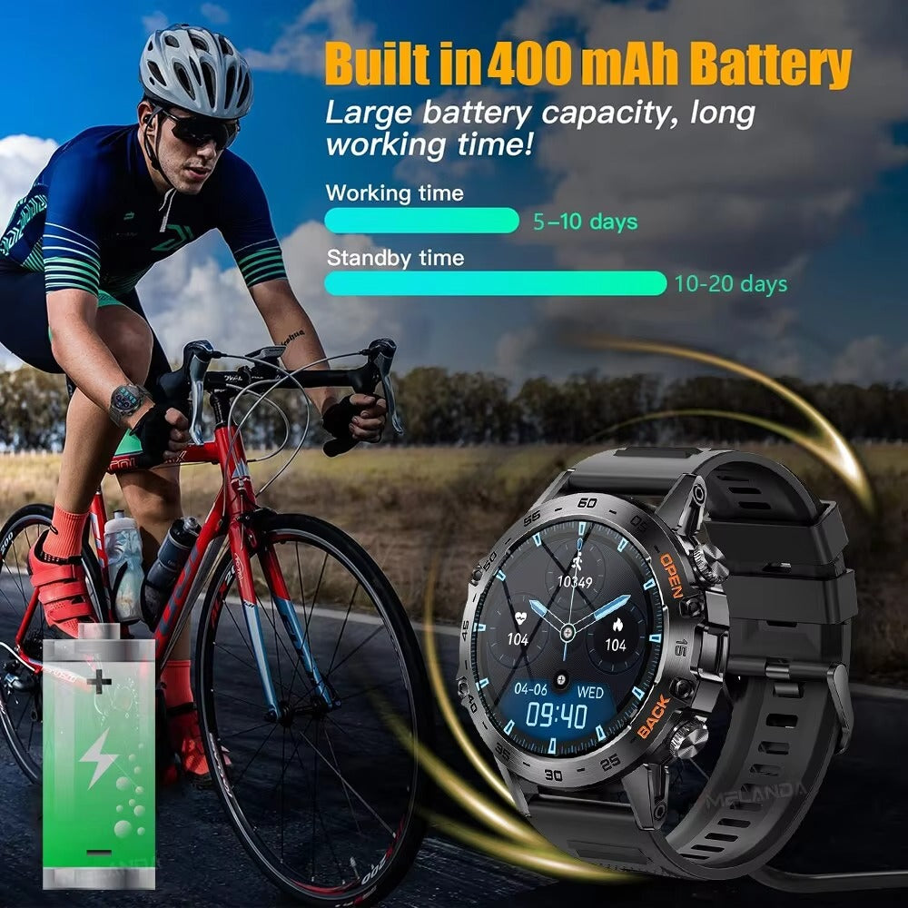 Luxury Bluetooth Call Smartwatch for iPhone – 1.39" Full Touch Fitness Tracker with Steel Band, IP67 Waterproof Health Watch