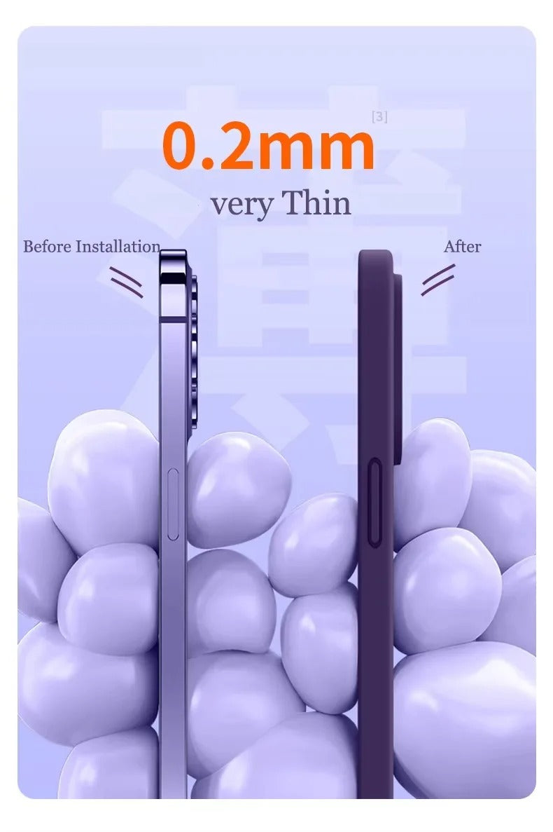 High Quality Apple iPhone Case, MagSafe Compatible, Camera Lens & Screen Protection, Ultra Thin, Shockproof, Magnetic Full All Around Cover – Soft Silicone Solid Color Case with Antiskid Grip & Protective Finish